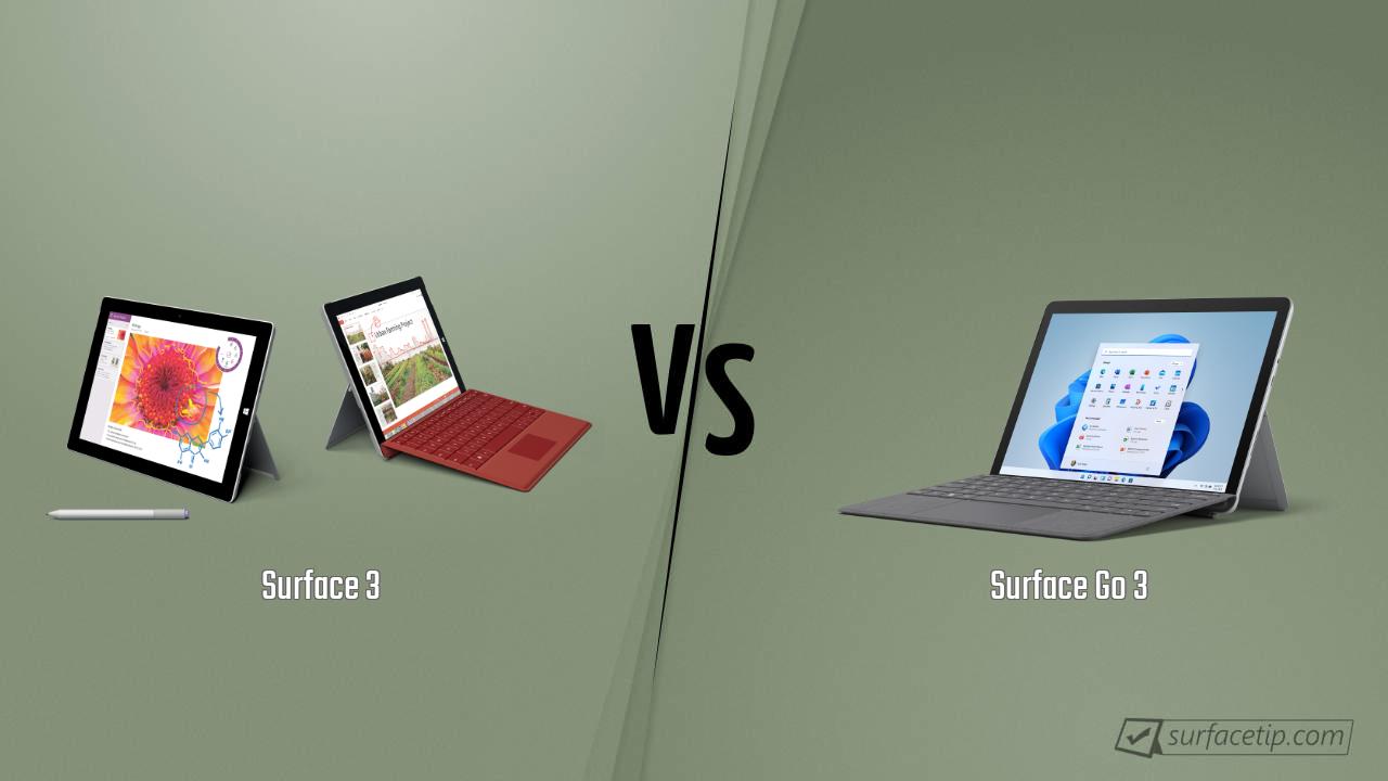Surface 3 vs. Surface Go 3