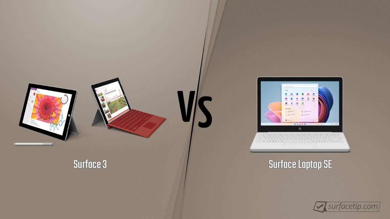 Surface 3 vs. Surface Laptop SE