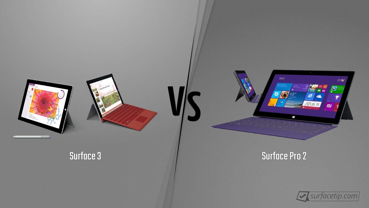 Surface 3 vs. Surface Pro 2