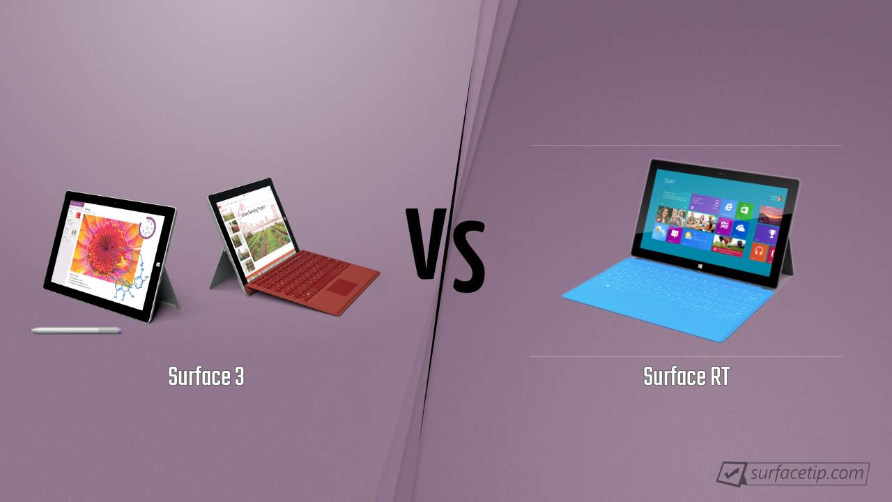 Surface 3 vs. Surface RT