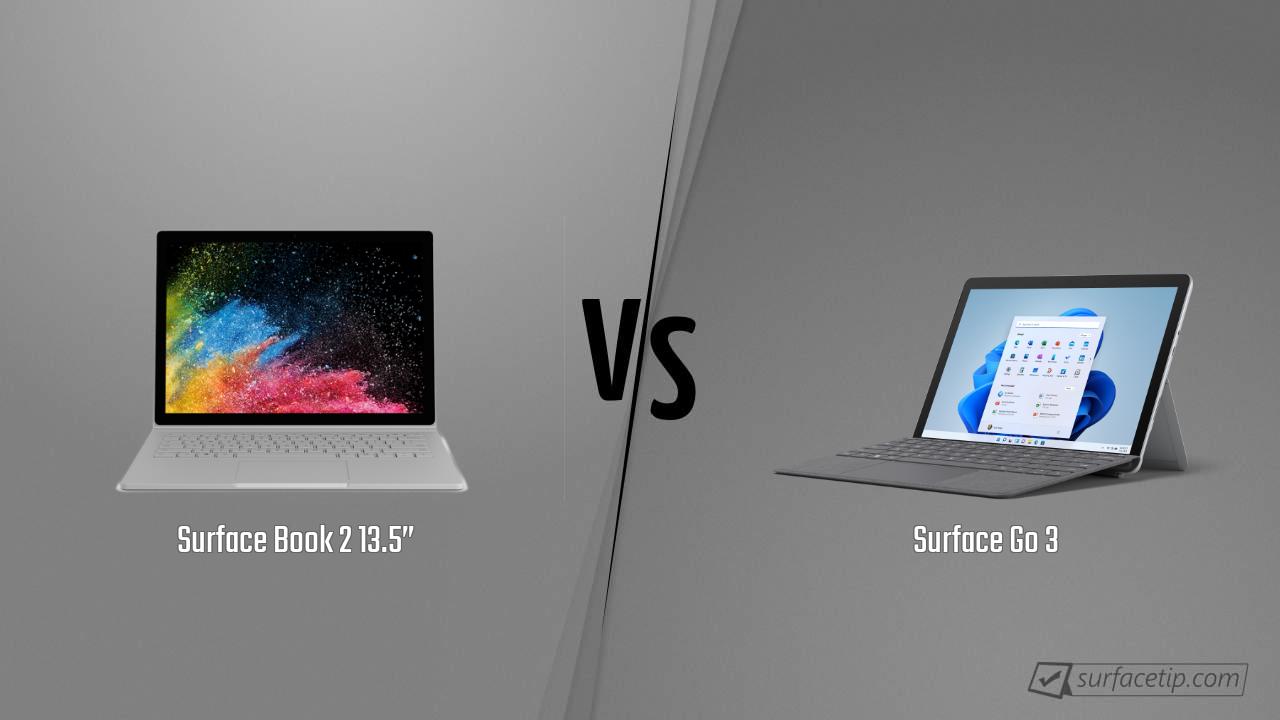 Surface Book 2 13.5” vs. Surface Go 3