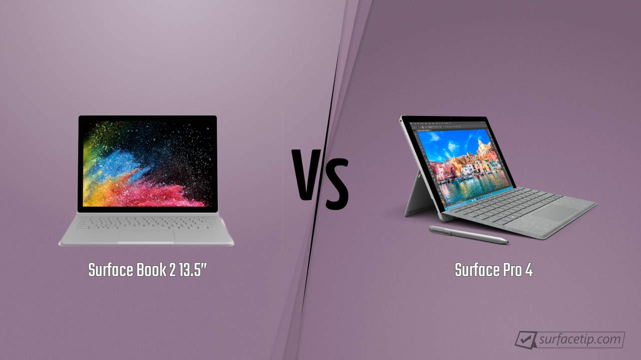 Surface Book 2 13.5” vs. Surface Pro 4