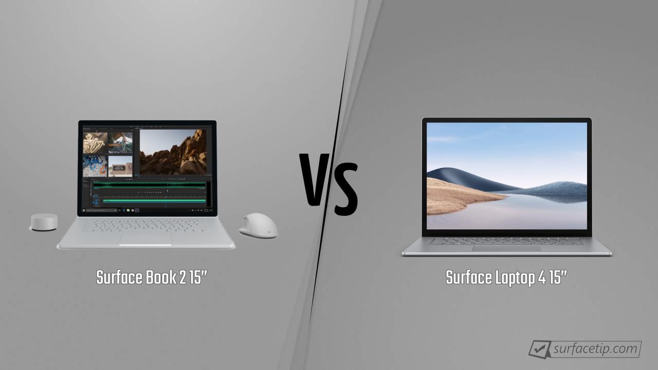 Surface Book 2 15” vs. Surface Laptop 4 15”