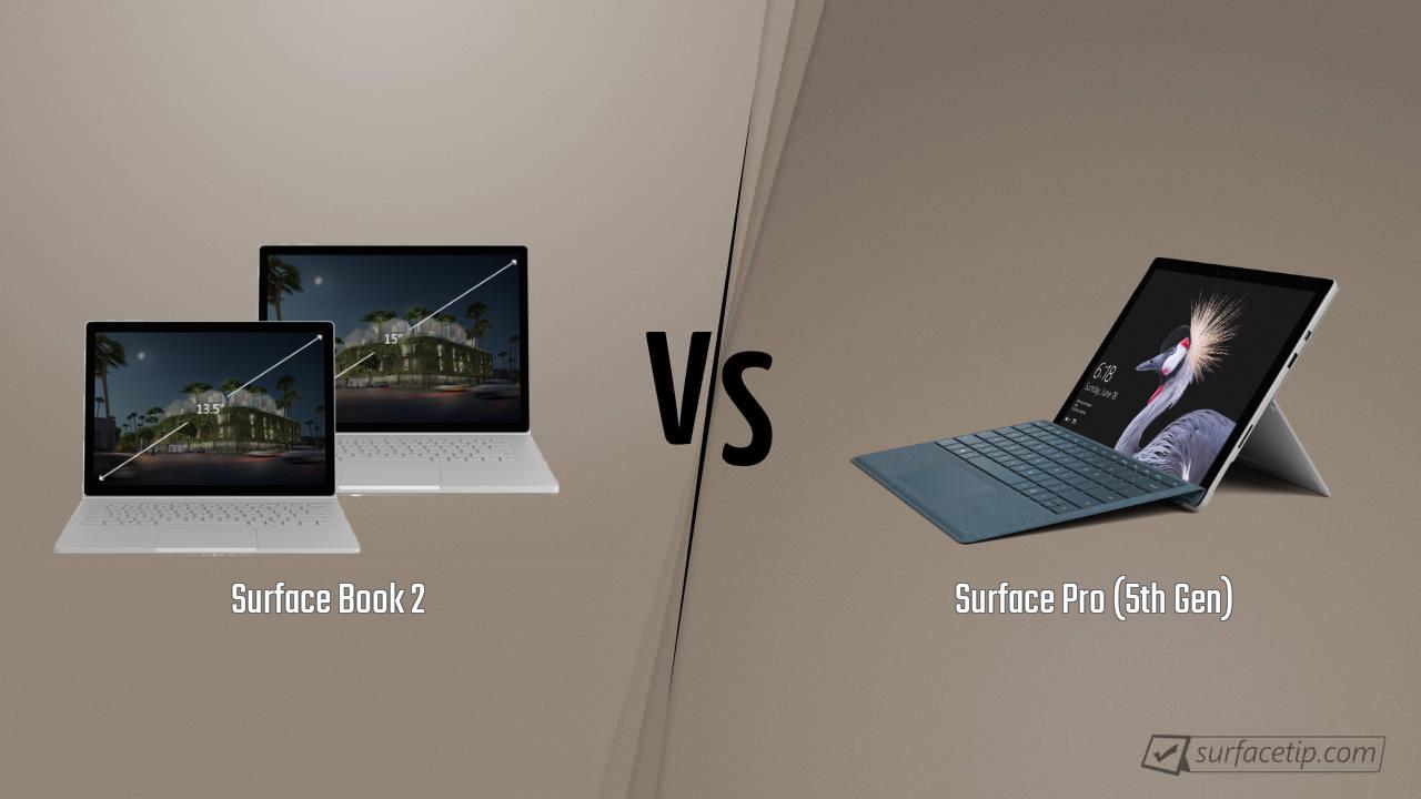 Surface Book 2 vs. Surface Pro (5th Gen)