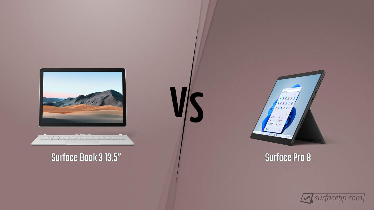 Surface Book 3 13.5” vs. Surface Pro 8