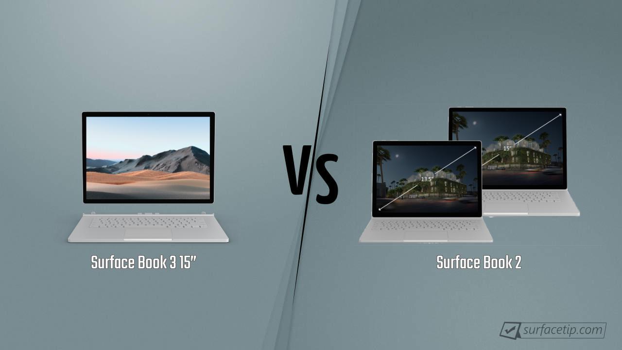 Surface Book 3 15” vs. Surface Book 2