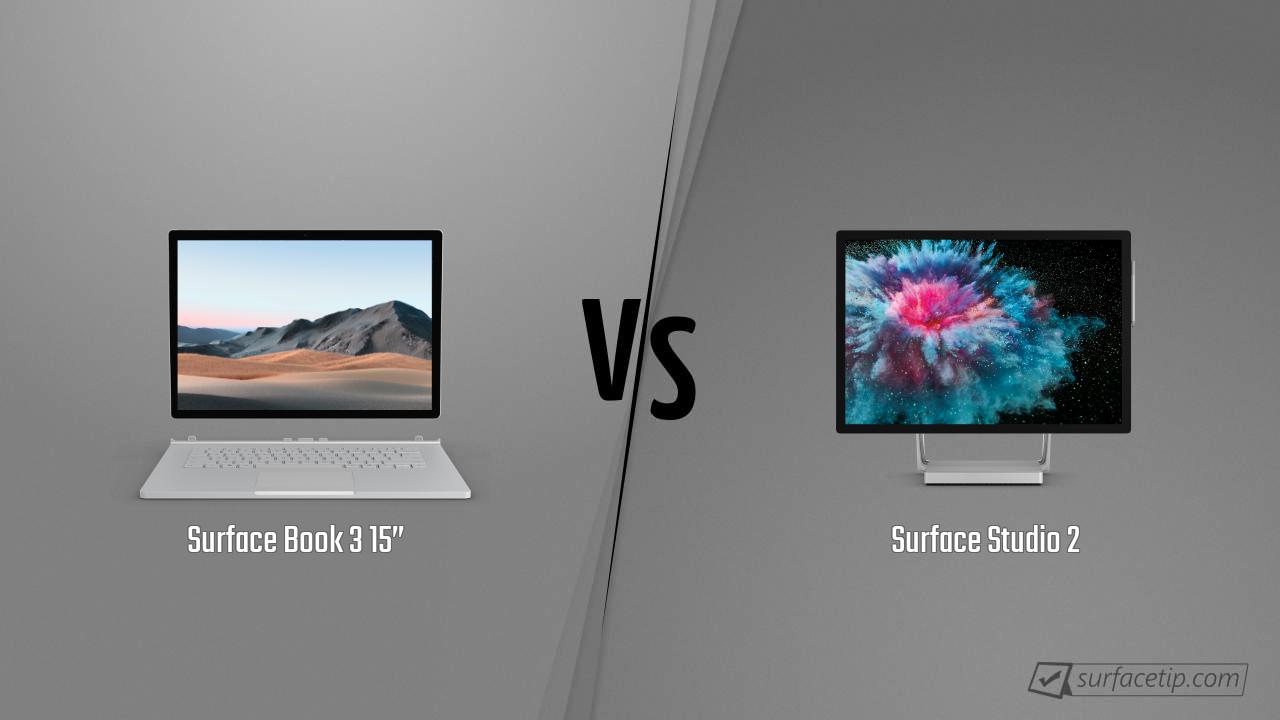 Surface Book 3 15” vs. Surface Studio 2