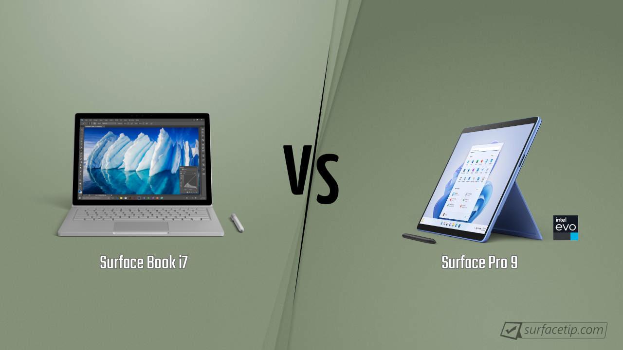 Surface Book i7 vs. Surface Pro 9