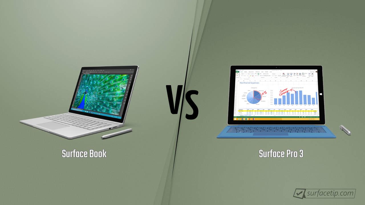 Surface Book vs. Surface Pro 3