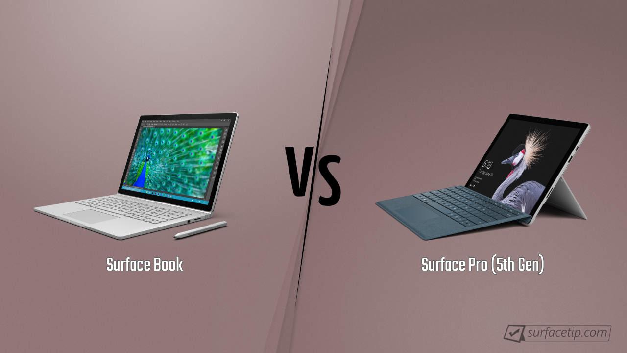 Surface Book vs. Surface Pro (5th Gen)