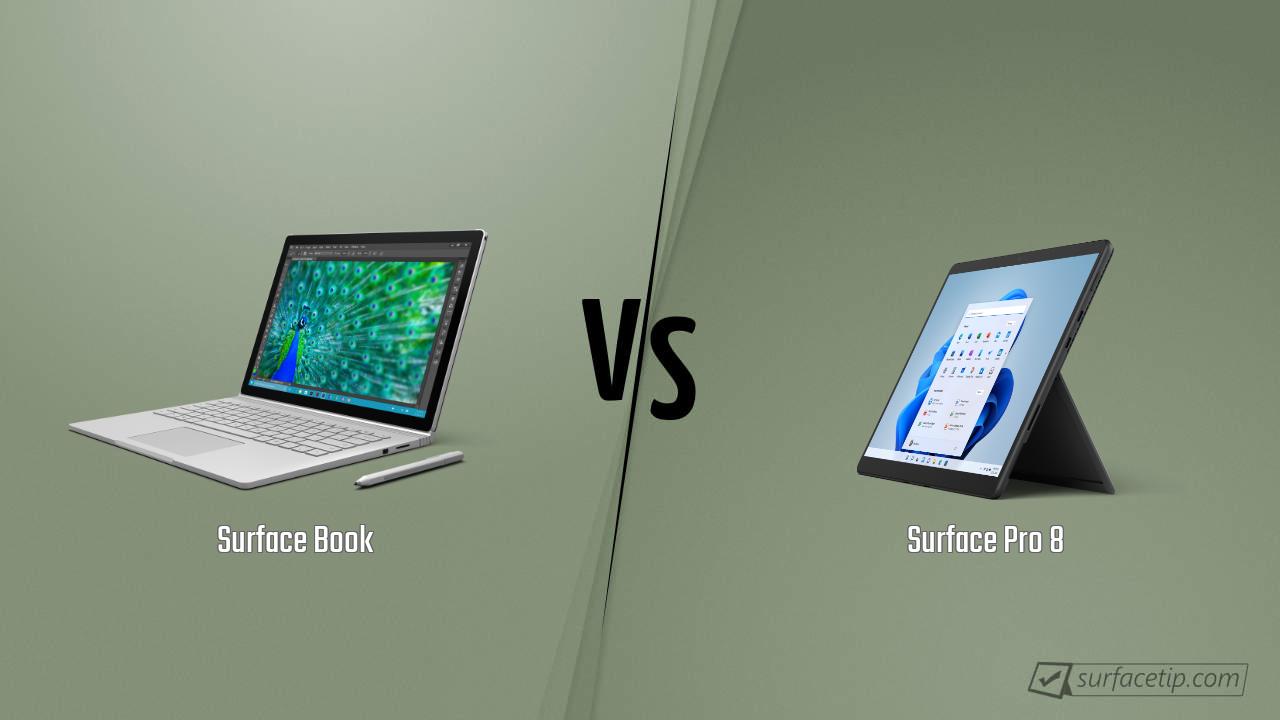 Surface Book vs. Surface Pro 8
