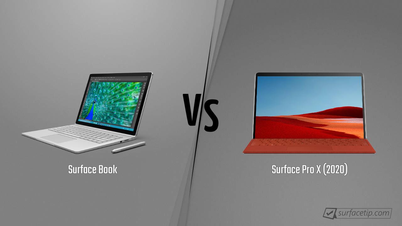Surface Book vs. Surface Pro X (2020)