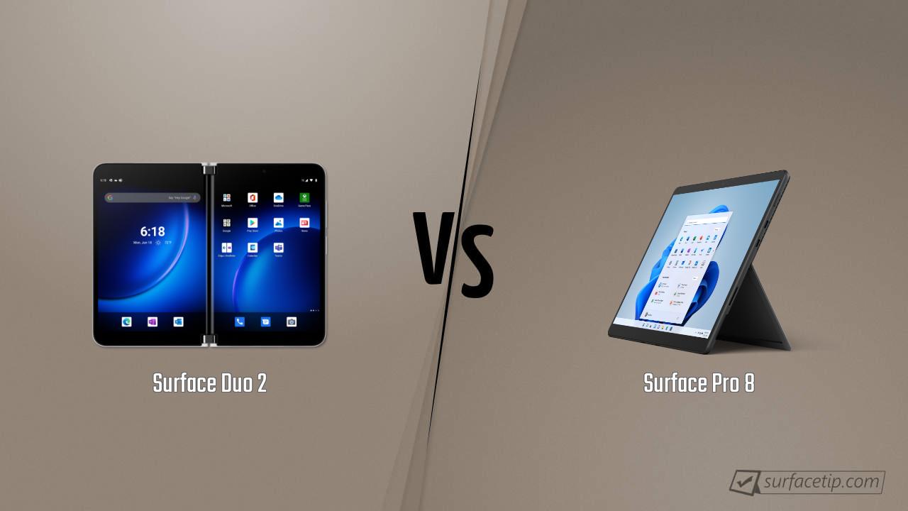 Surface Duo 2 vs. Surface Pro 8