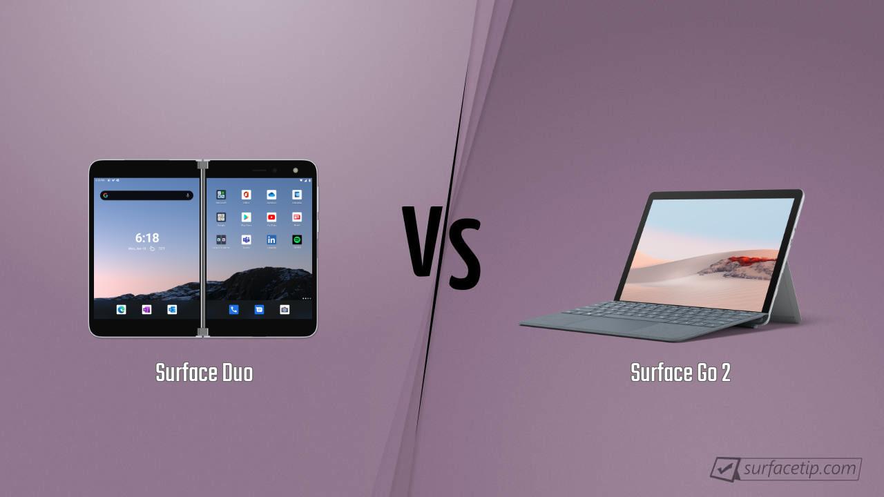 Surface Duo vs. Surface Go 2
