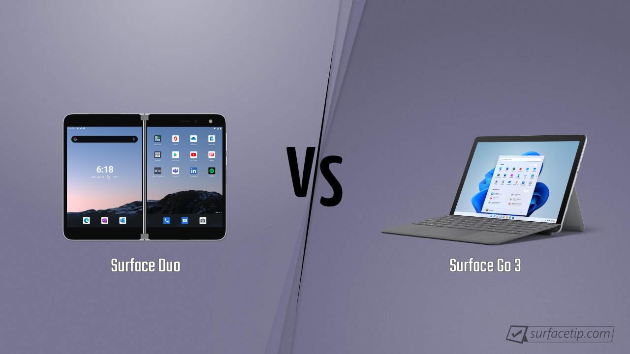 Surface Duo vs. Surface Go 3