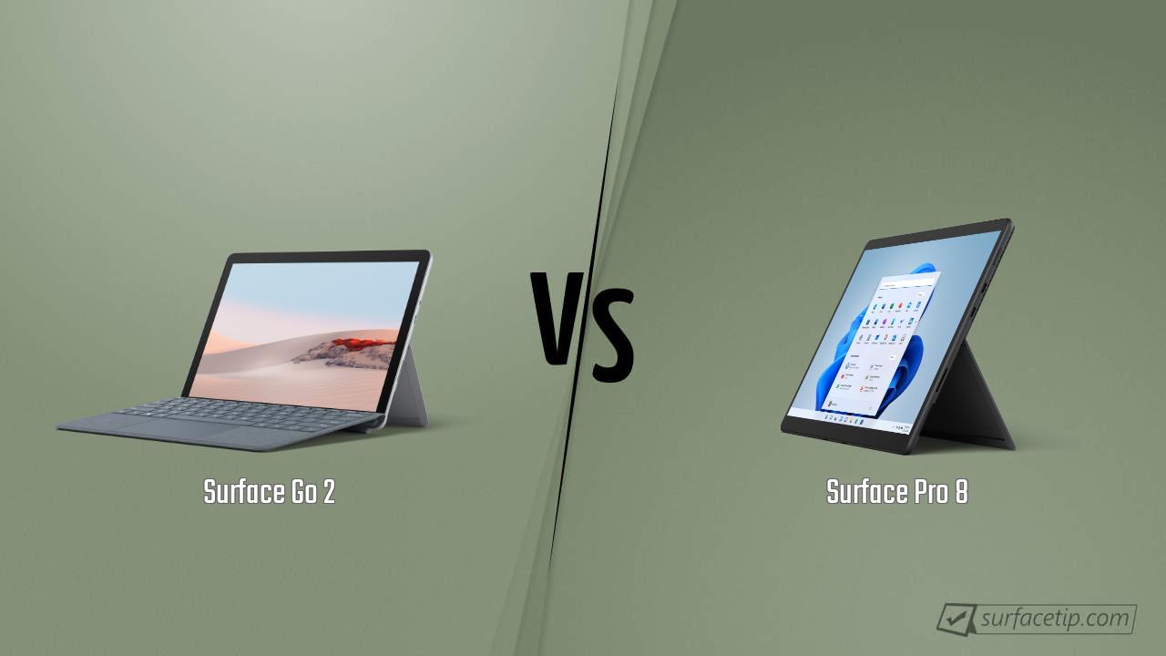 Surface Go 2 vs. Surface Pro 8