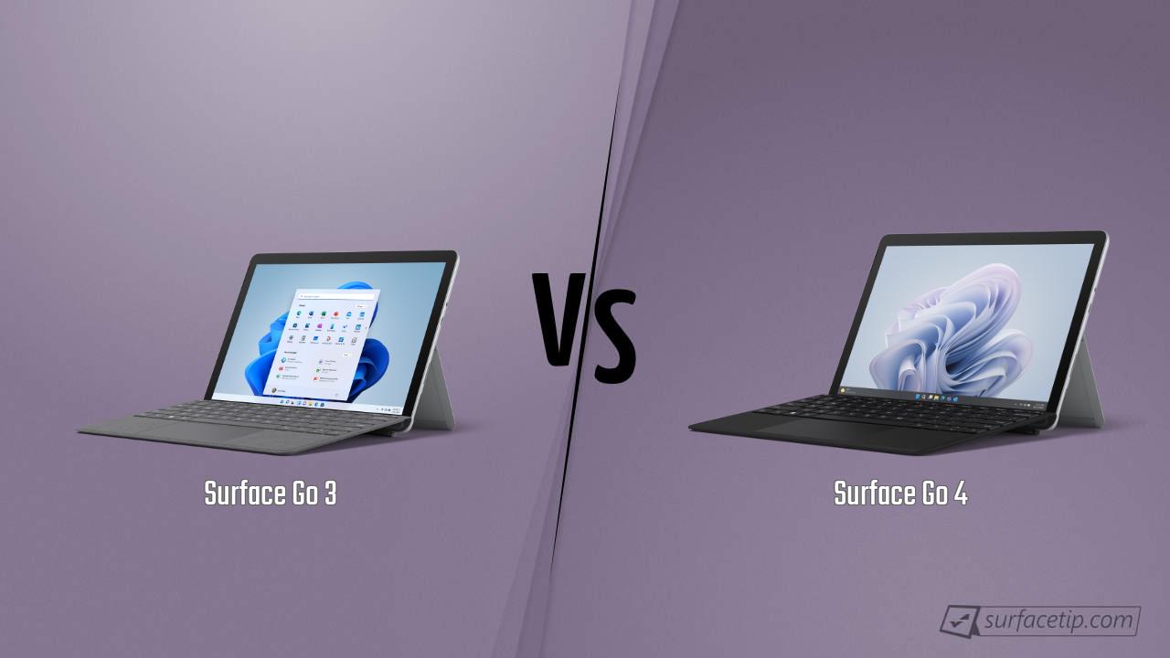 Surface Go 3 vs. Surface Go 4 - Detailed Specs Comparison