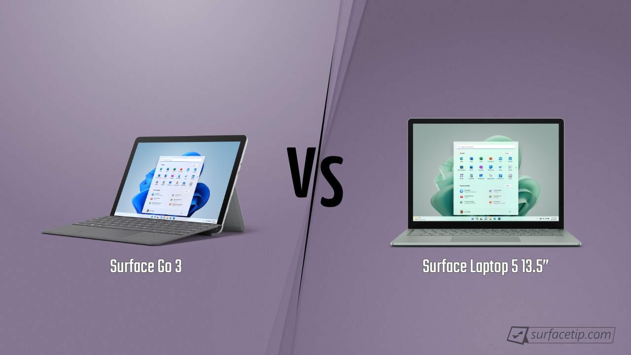 Surface Pro 5 vs. Surface Go - Detailed Specs Comparison