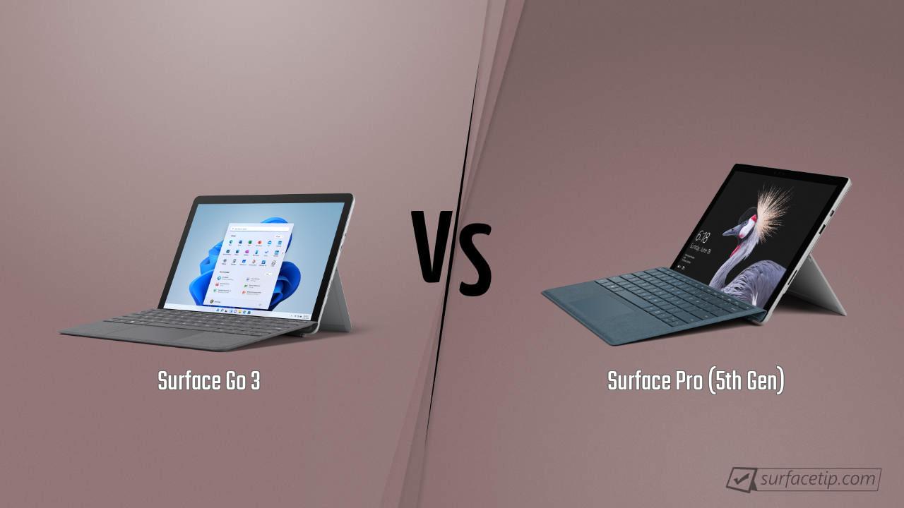 Surface Go 3 vs. Surface Pro (5th Gen)