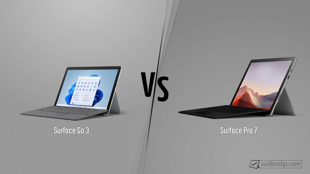 Surface Go 3 vs. Surface Pro 7