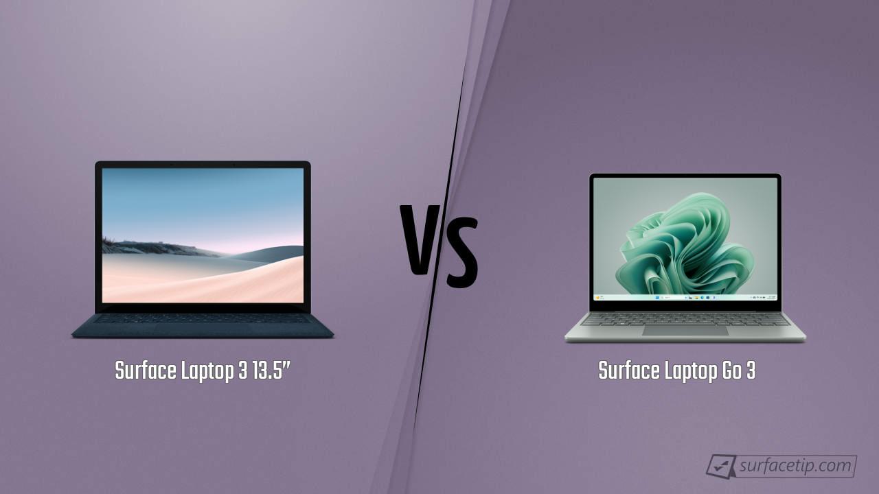 Surface Laptop 3 13.5” vs. Surface Laptop Go 3