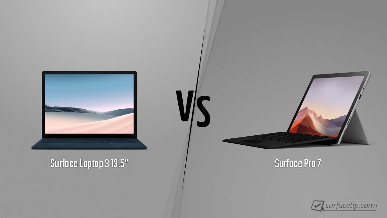 Surface Laptop 3 13.5” vs. Surface Pro 7