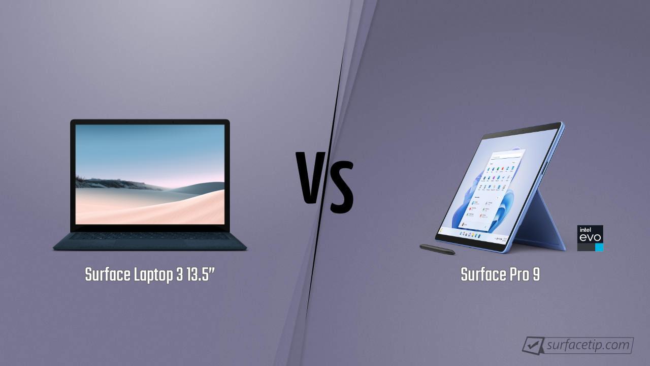 Surface Laptop 3 13.5” vs. Surface Pro 9
