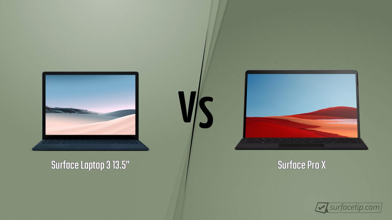 Surface Laptop 3 13.5” vs. Surface Pro X