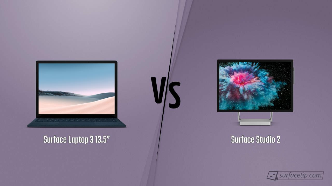 Surface Laptop 3 13.5” vs. Surface Studio 2