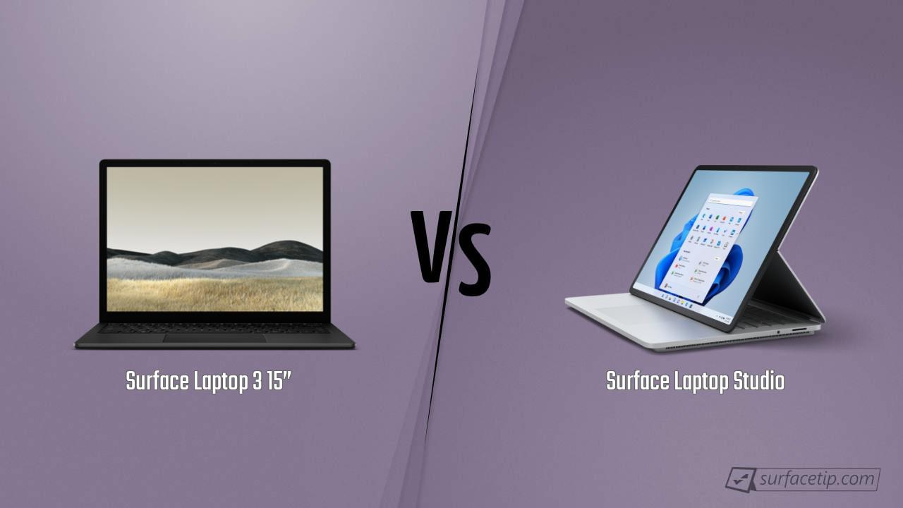 Surface Laptop 3 15” vs. Surface Laptop Studio