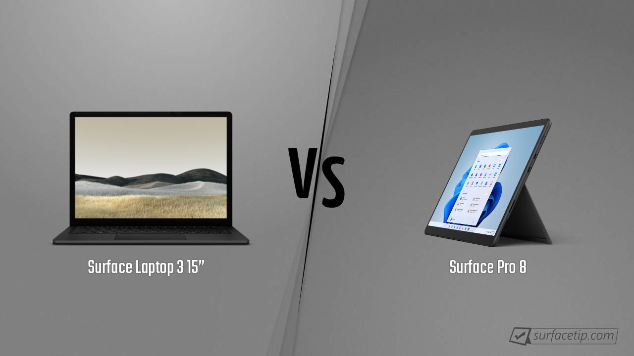 Surface Laptop 3 15” vs. Surface Pro 8