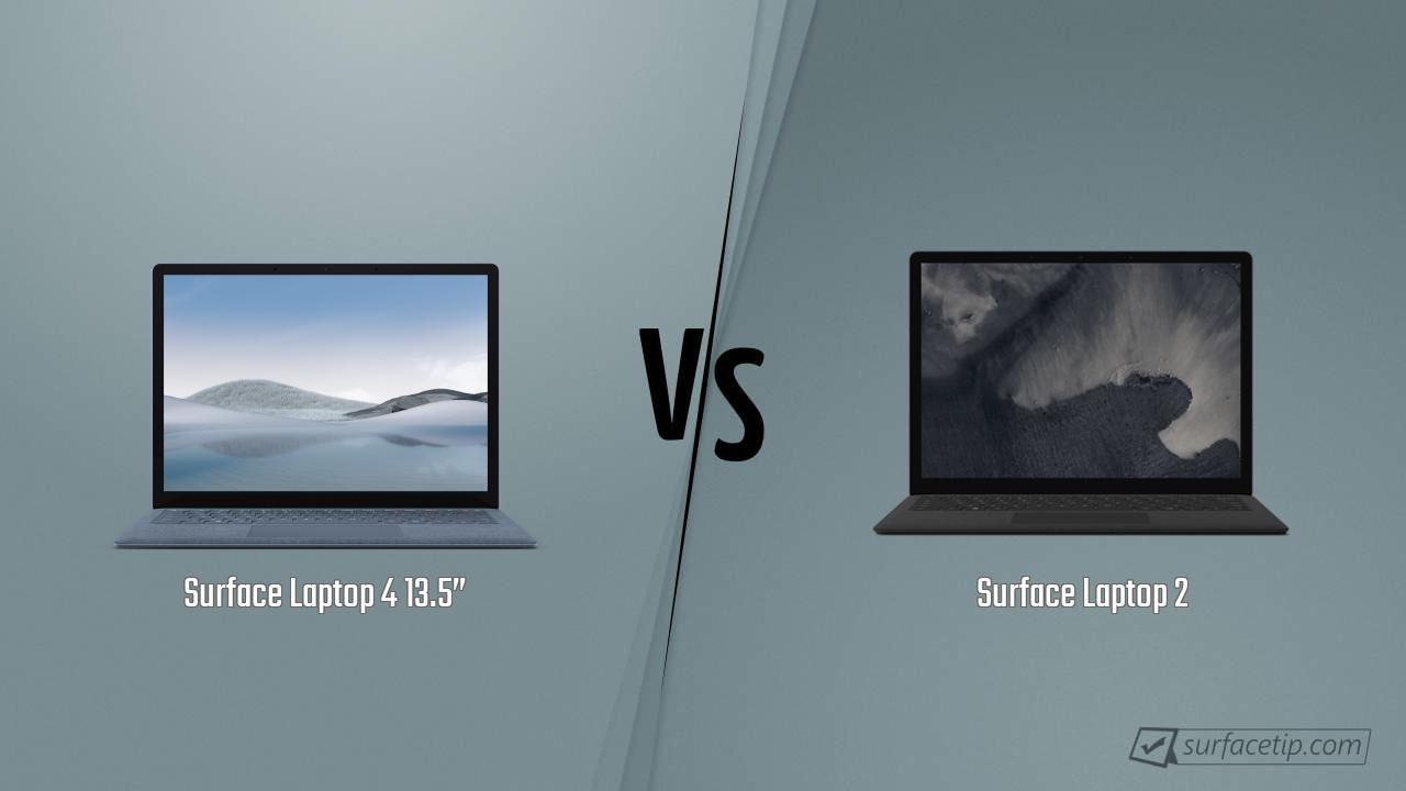 Surface Laptop 4 13.5” vs. Surface Laptop 2