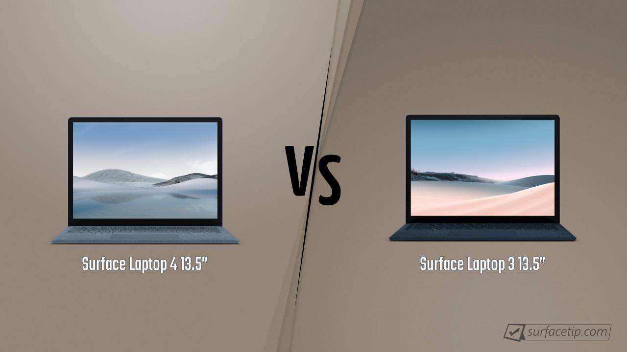 Surface Laptop 4 13.5” vs. Surface Laptop 3 13.5”