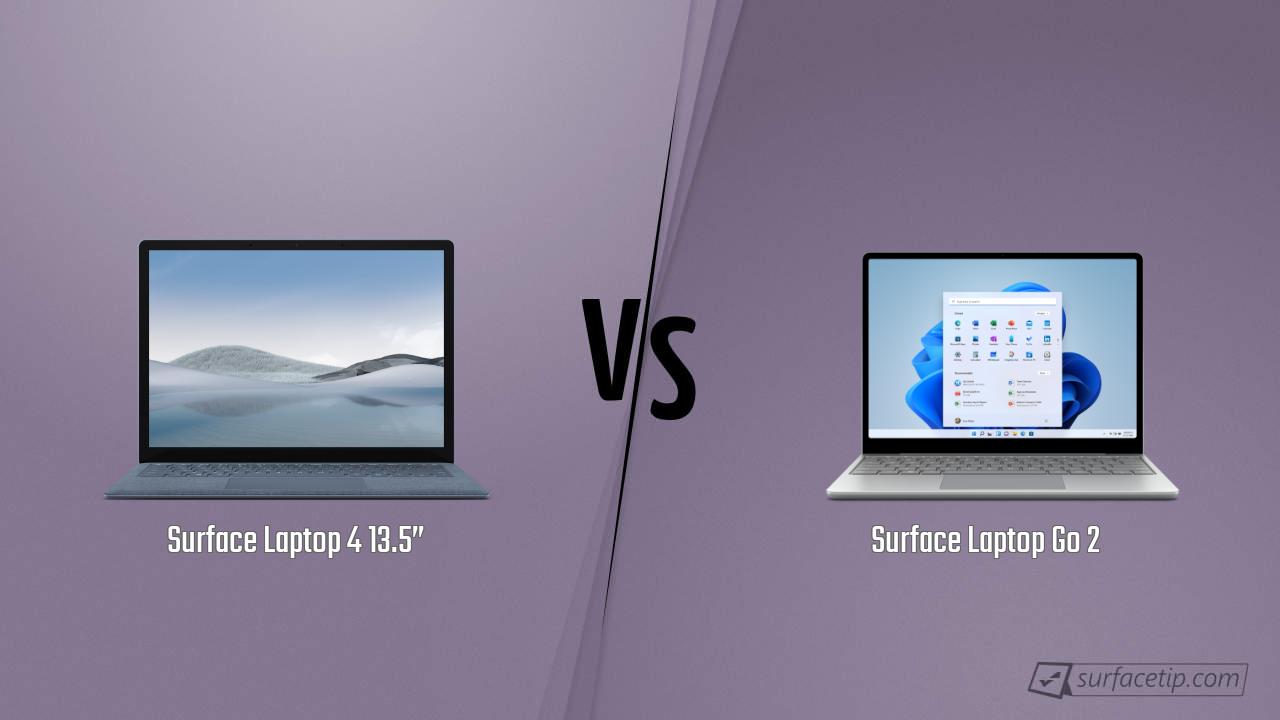 Surface Laptop 4 13.5” vs. Surface Laptop Go 2
