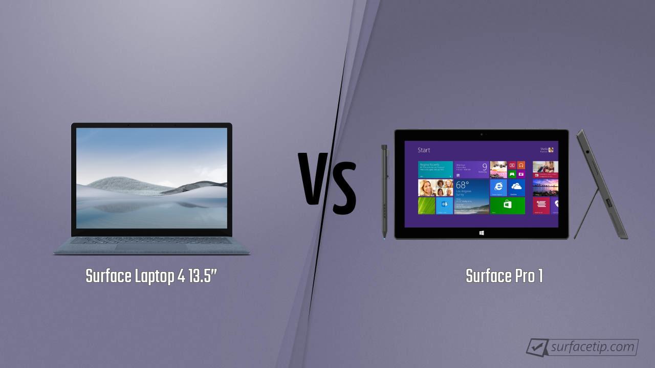Surface Laptop 4 13.5” vs. Surface Pro 1 - Detailed Specs Comparison