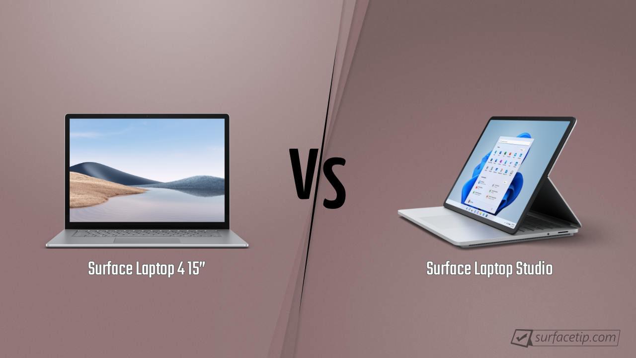 Surface Laptop 4 15” vs. Surface Laptop Studio