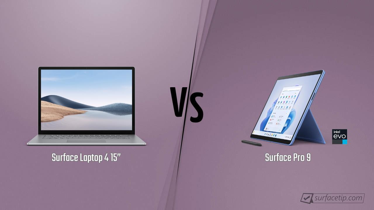 Surface Laptop 4 15” vs. Surface Pro 9