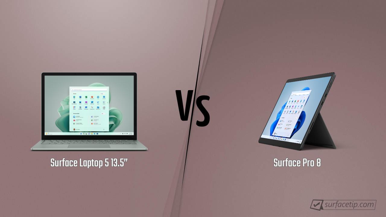 Surface Laptop 5 13.5” vs. Surface Pro 8
