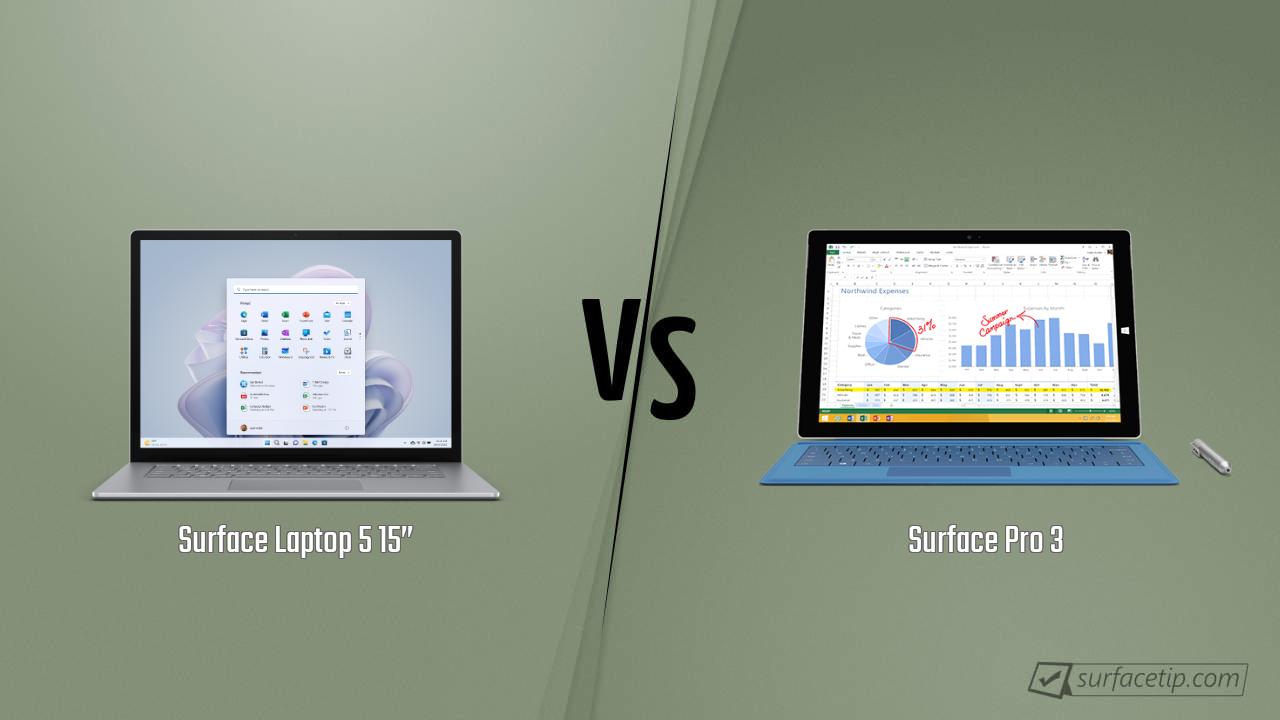 Surface Laptop 5 15” vs. Surface Pro 3