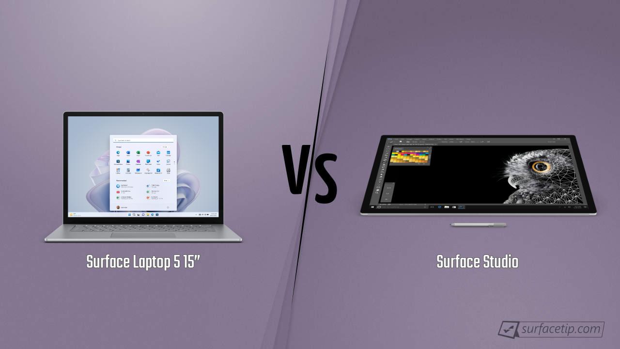 Surface Laptop 5 15” vs. Surface Studio