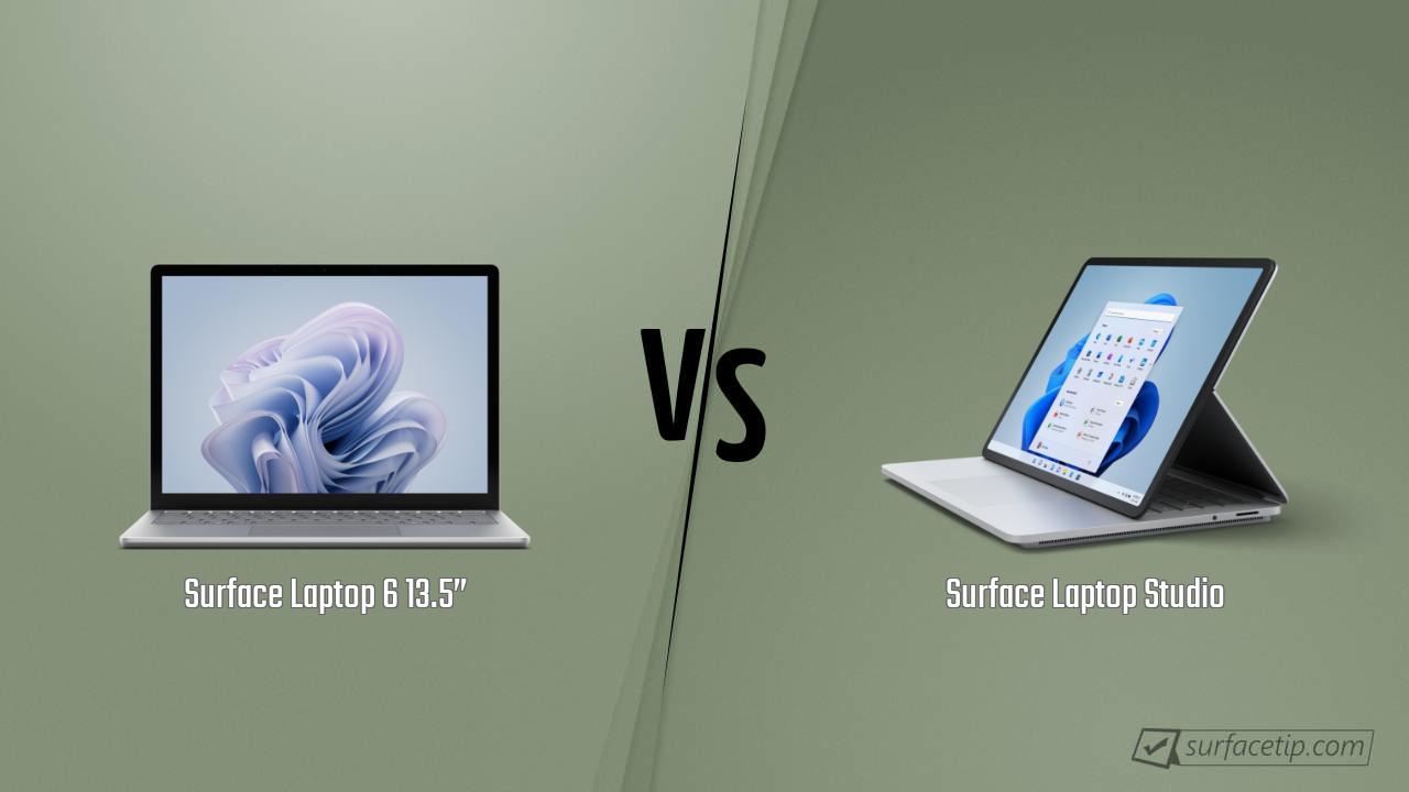 Surface Laptop 6 13.5” vs. Surface Laptop Studio