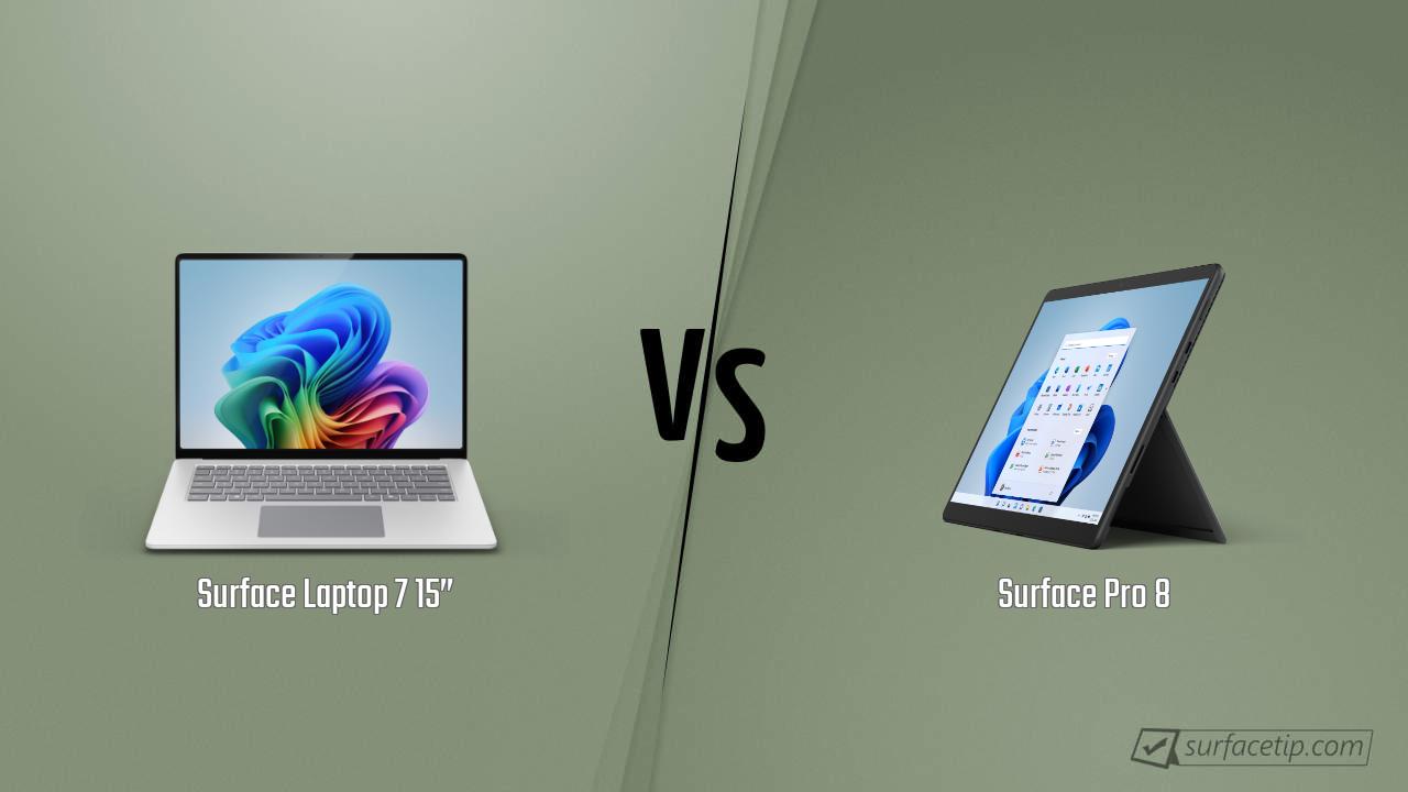 Surface Laptop 7 15” vs. Surface Pro 8