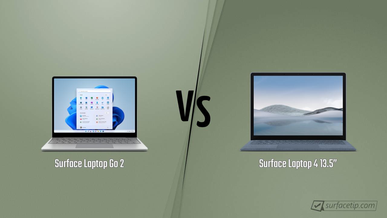 Surface Laptop Go 2 vs. Surface Laptop 4 13.5”