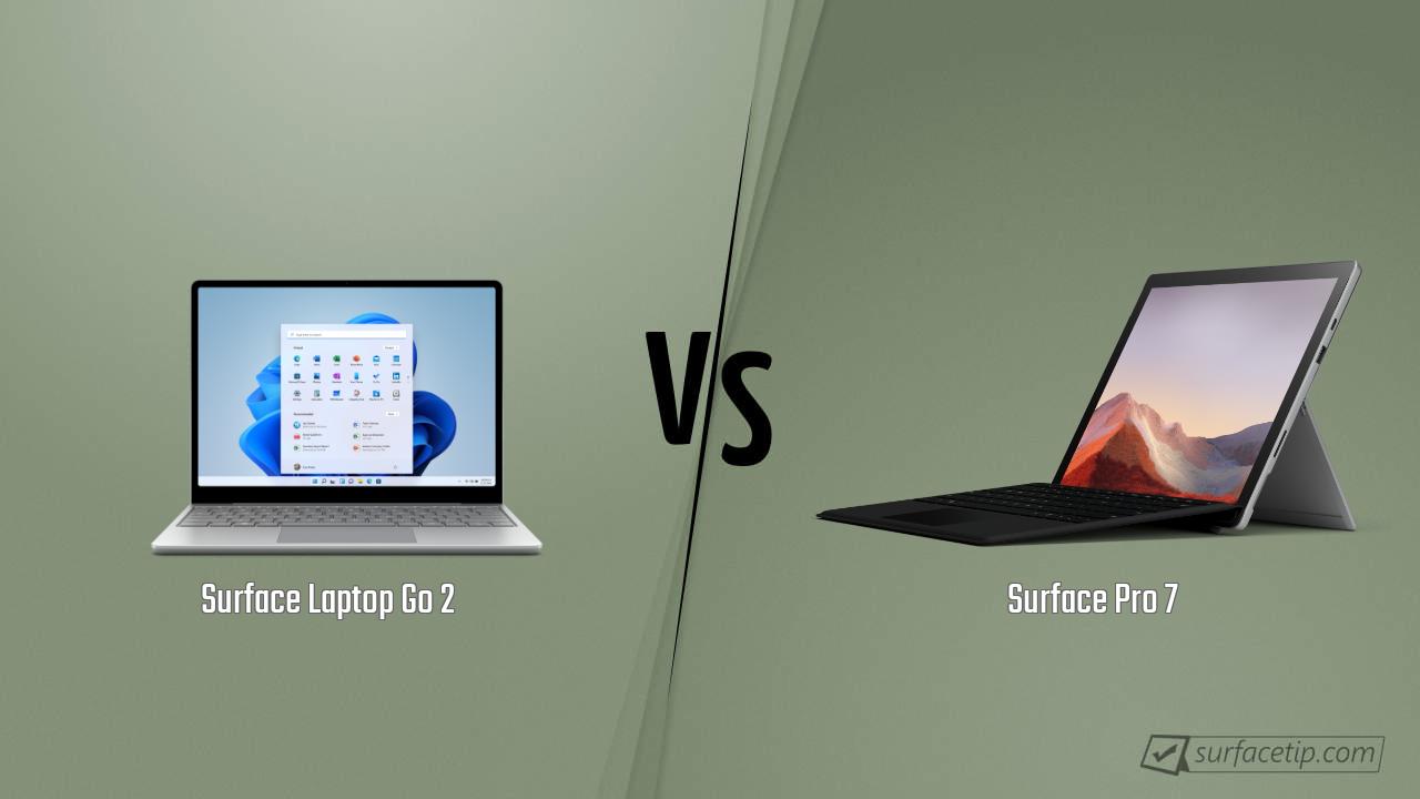 Surface Laptop Go 2 vs. Surface Pro 7
