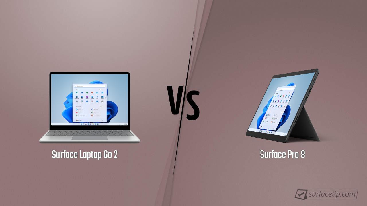 Surface Laptop Go 2 vs. Surface Pro 8