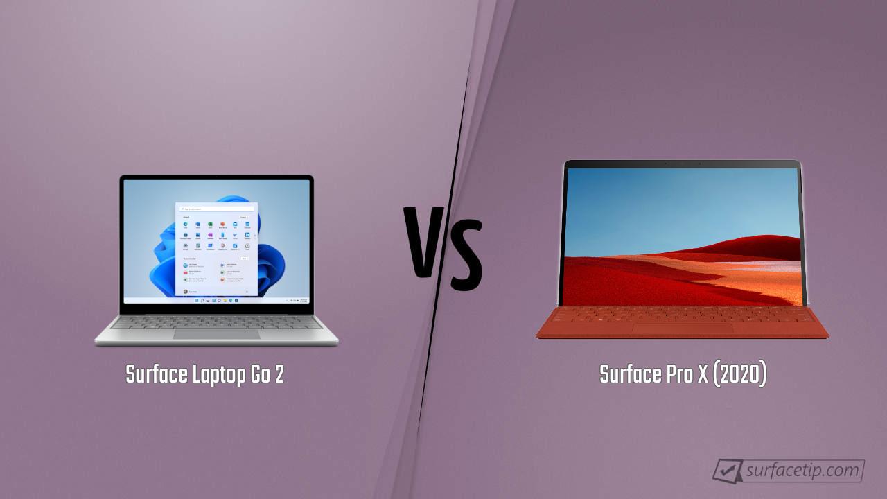 Surface Laptop Go 2 vs. Surface Pro X (2020)