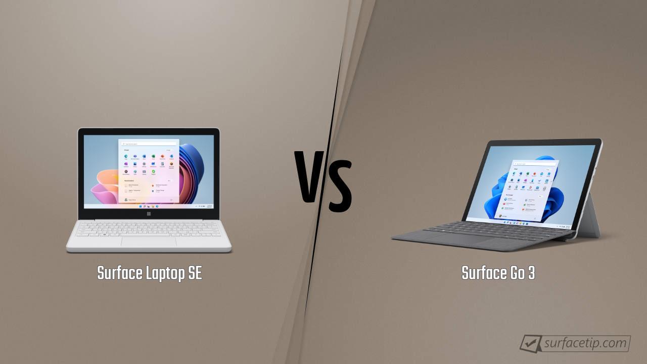 Surface Laptop SE vs. Surface Go 3