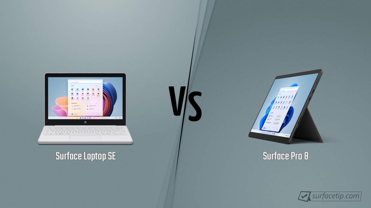 Surface Laptop SE vs. Surface Pro 8