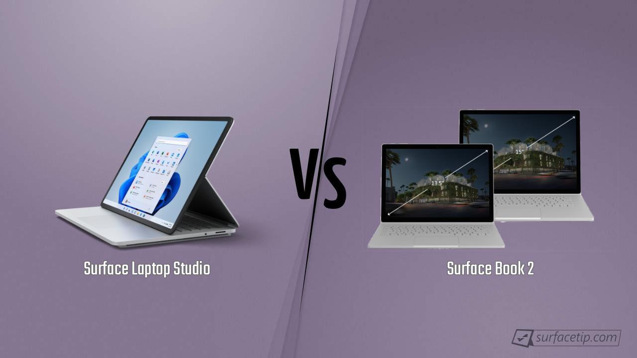 Surface Laptop Studio vs. Surface Book 2
