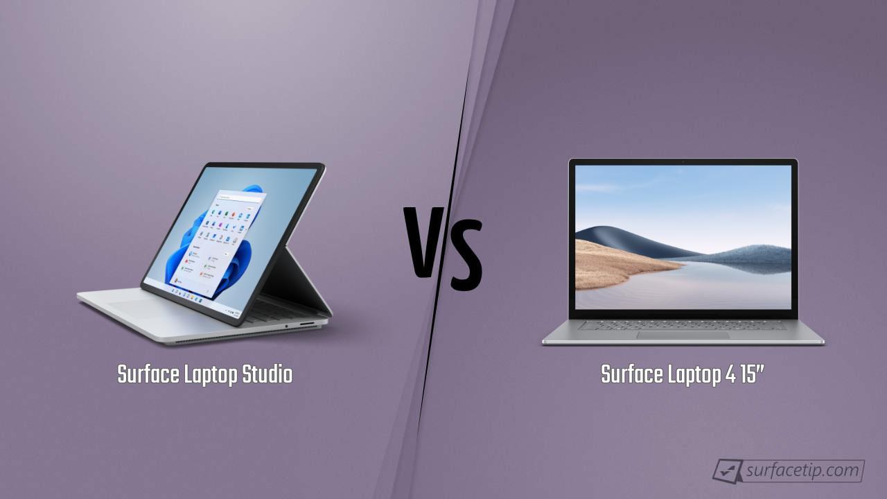 Surface Laptop Studio vs. Surface Laptop 4 15”